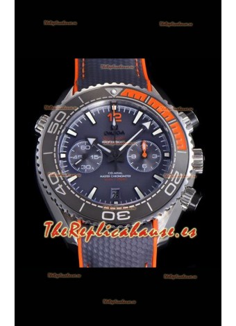 Reloj Omega Speedmaster Planet Ocean Grey con esfera naranja/gris, superclon