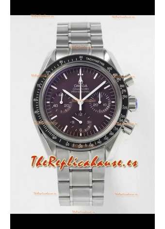 Reloj Omega Speedmaster Moonwatch con esfera burdeos de 42 mm, superclon