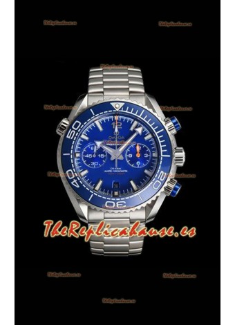 Reloj Omega Speedmaster Planet con esfera azul océano, superclon