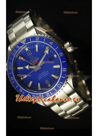 Omega Planet Ocean GMT Blue Swiss Replica Watch - Edición Espejo 1:1