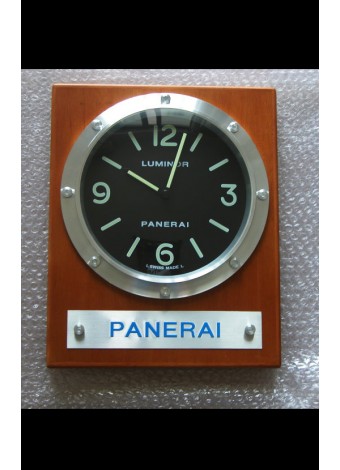 Panerai PAM255 Reloj Teak Wood Reloj de Pared Dial Blanco - Réplica a escala 1:1