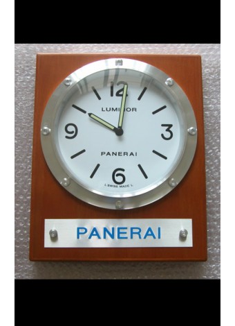 Panerai PAM255 Teak Wood Reloj de Pared Dial Negro - Réplica a escala 1:1