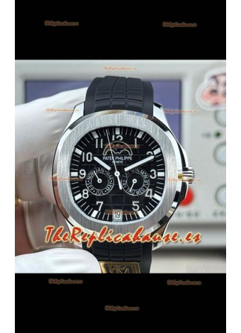 Reloj réplica suizo Patek Philippe Aquanaut 5261 con esfera negra
