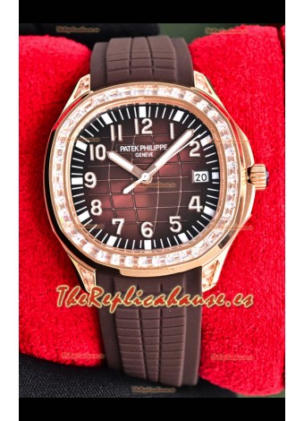 Reloj Patek Philippe Aquanaut 5167 de oro rosa con esfera marrón de 38,5 mm