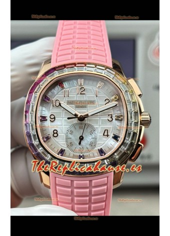Reloj Patek Philippe Aquanaut 7968 Superclon con correa rosa y oro rosa