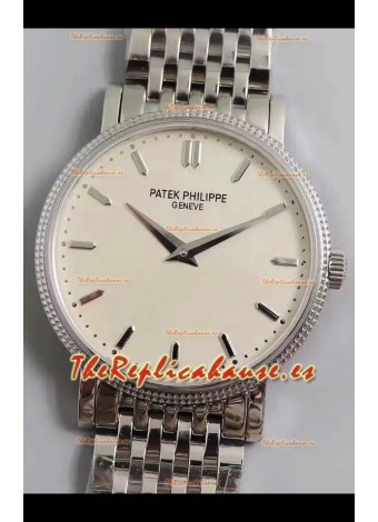 Reloj Patek Philippe Calatrava 5120G Superclon de acero inoxidable con esfera blanca