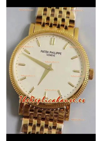 Reloj Patek Philippe Calatrava 5120 Superclon de oro amarillo con esfera blanca