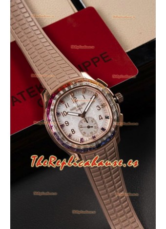 Reloj Patek Philippe Aquanaut 7968 Superclon con correa marrón y oro rosa