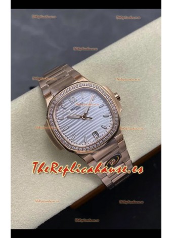 Reloj Patek Philippe Nautilus 7118 de 35 mm con esfera de acero y oro rosa, superclon