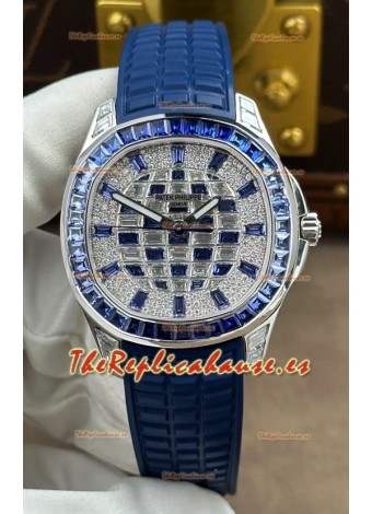 Patek Philippe Aquanaut Luce 5268/461G-001 Reloj Super Clon con Zafiros y Moissanita