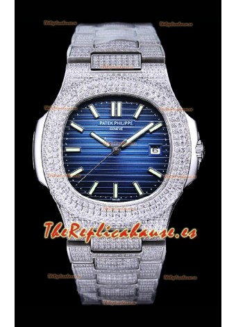 Patek Philippe Superclon Nautilus 5711/1A Edición con diamantes pavé y esfera azul