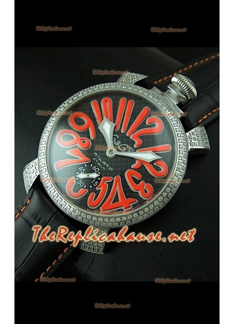 Reloj japonés GaGa Milano Manuale con esfera carbón oscuro