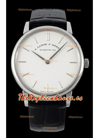 A.Lange & Sohne Saxonia Thin Reloj Réplica Suizo Caja De Acero Dial Blanco