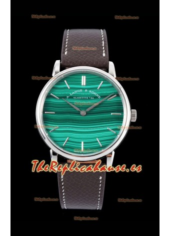 A.Lange & Sohne Saxonia Thin Reloj Réplica Suizo Caja de acero Dial verde