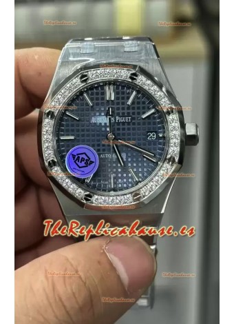 Audemars Piguet Royal Oak 37MM Reloj Dial Azul Movimiento 3120 - Réplica a Espejo 1:1