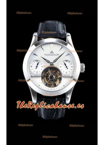 Jaeger LeCoultre Perpetual Tourbillon 904L Caja de Acero Dial Blanco Reloj Réplica Suizo