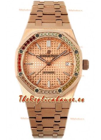 Audemars Piguet Royal Oak 37MM Reloj Caja Escarchada en Movimiento 3120 - Réplica Espejo 1:1