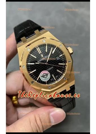 Audemars Piguet Royal Oak 15510 50 Aniversario 41MM Dial Negro Oro Rosado 41MM Répilca a Espejo 1:1