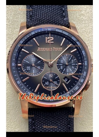 Audemars Piguet CODE 11.59 Chronograph Reloj Réplica Suizo Caja en Oro Rosado Dial Negro