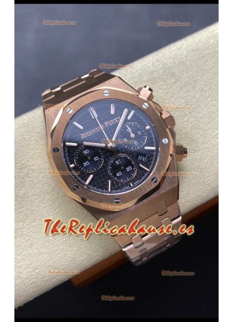 Audemars Piguet Royal Oak 50th Anniversary Super Clone - Caja Oro Rosado Dial Azul en 41MM