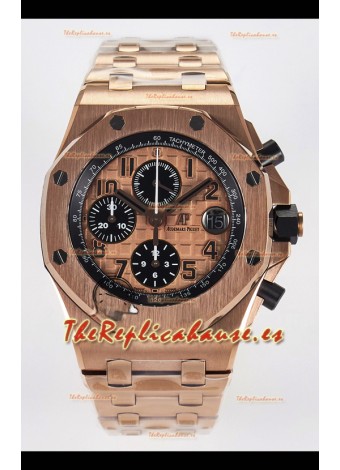 Audemars Piguet Royal Oak Offshore Oro Rosado BRICK Dial Reloj Réplica Super Clone 1:1 - Acero 904L