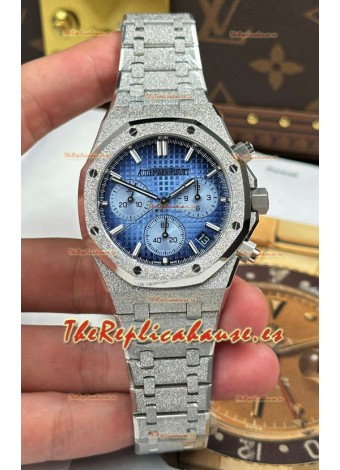 Audemars Piguet Super Clone oyal Oak Cronógrafo 26240BC Frosted Dial Azul Watch 