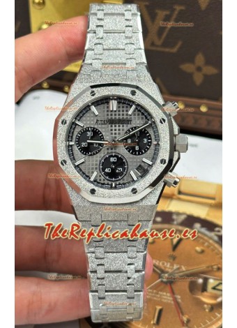 Reloj Audemars Piguet Royal Oak Cronógrafo 26240BC con Dial Gris Esmerilada, Super Clon.