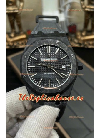 Audemars Piguet Royal Oak Super Clone 15400 - Reloj con Caja de Carbono Forjada, Dial Negro