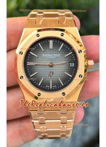Reloj Audemars Piguet Royal Oak Super Clone Jumbo Sunburst con Dial Gris