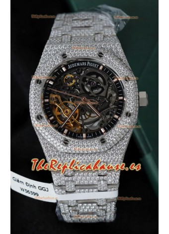 Réplica del Reloj  Audemars Piguet Royal Oak con doble volante, edición ICED-OUT, superclon 1:1