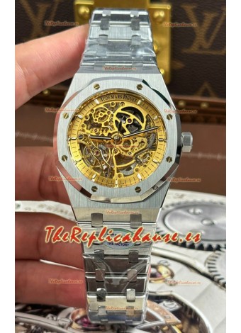 Reloj Audemars Piguet Royal Oak Super Clone de Acero Inoxidable Esqueletizado