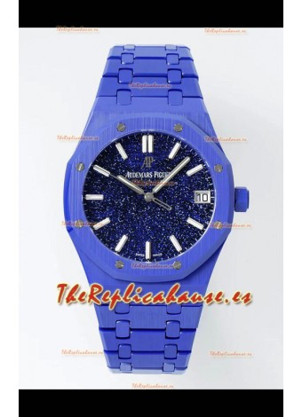 Audemars Piguet Royal Oak Super Clone 15500 Blue Ceramic Dial Estrellado Watch 
