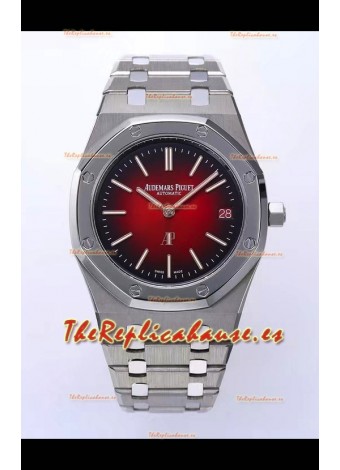 Reloj Audemars Piguet Super Clone Royal Oak extrafino con Dial Rojo