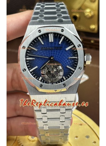 Reloj Audemars Piguet Super Clone Royal Oak Flying Tourbillon con Dial Azul de 41 mm