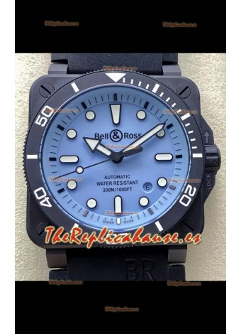 Bell & Ross BR03-92 Divers Edition Revestimiento PVD Réplica Espejo 1:1 Dial Azul