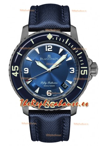 Blancpain Fifty Fathoms Automatique Titanium Edition Reloj Réplica Suiza en Calidad Espejo 1:1