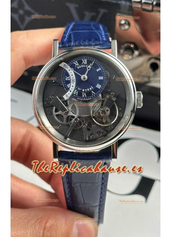 Breguet Tradition 7057BR/R9/9W6 Caja Acero Single Tourbillon Réplica Suiza Correa Azul