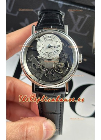 Breguet Tradition 7057BR/R9/9W6 Caja Acero Single Tourbillon Réplica Suiza Correa Azul