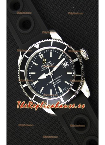 Breitling SuperOcean Heritage II B20 42MM Reloj Réplica Suizo Dial Negro Bisel Negro - Edición Espejo 1:1