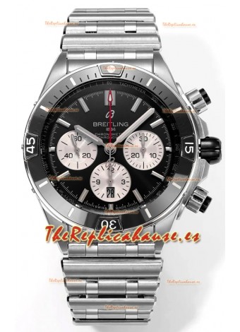 Breitling Chronomat B01 42 Edición Suiza Caja Acero 904L Dial Negro Reloj Réplica Espejo 1:1