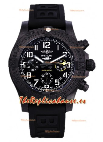 Breitling Avenger Hurricane Chronograph Dial Negro - Revestimiento DLC Reloj Réplica Suiza