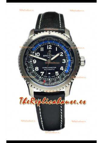 Breitling Navitimer Aviator 8 B35 Unitime Automatic 43 Dial Negro Reloj Réplica Suiza Espejo 1:1