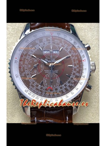 Breitling Montbrilliant Superclone Reloj Réplica in Dial Marrón - Caja Acero 904L