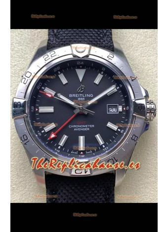Breitling Avenger GMT Automatic 44 Reloj Réplica Suizo Super Clone 1:1 - Dial Negro 