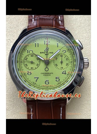 Breitling Premier B01 Chronograph 42 Edition Caja Acero Dial Verde - Reloj Réplica Espejo 1:1