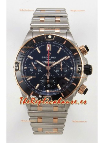 Breitling Chronomat Edición Super Clone B01 42 Reloj Suizo Dos Tonos Dial Negro