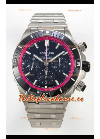 Breitling Chronomat Super Clone B01 42 Reloj Edición Suiza Acero 904L Dial Negro/Rojo