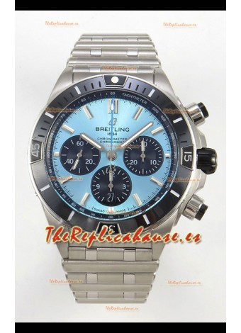 Breitling Chronomat Super Clone B01 42 Reloj Edición Suiza Acero 904L Dial Azul Hielo