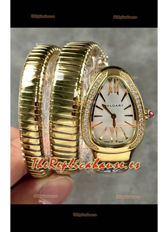 Bvlgari Serpenti Tubogas Double Spiral Rose Gold Super Clone Reloj Réplica
