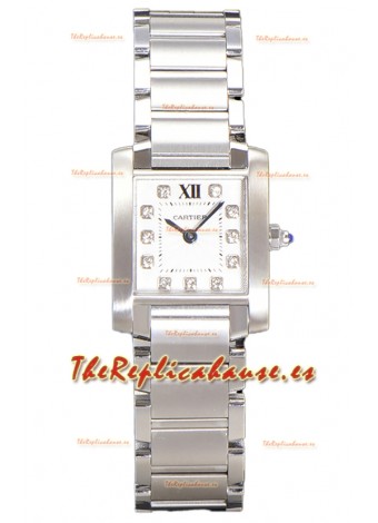 Cartier Tank Francaise Acero Inoxidable Reloj Réplica de Cuarzo Suizo 25.70MM 